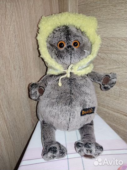 Кот Басик в шапке ушанке (25см)
