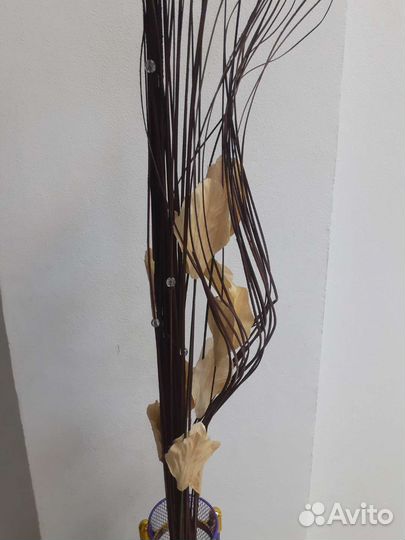 Сухоцветы, тинги, с листочками, букет