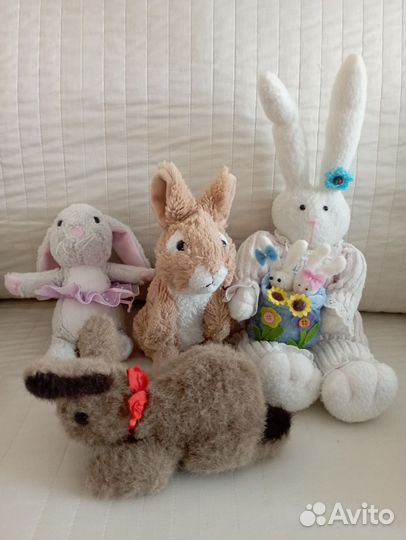 Мягкие игрушки: мишки, зайки, пони, альпака