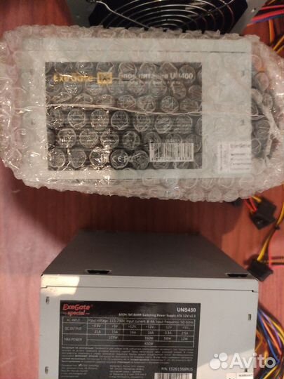 Блоки питания exegate 400W-450W - 5 штук новые