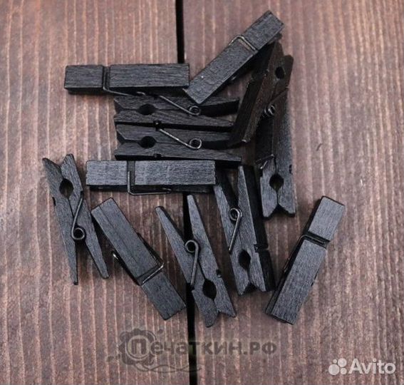 Декоративные прищепки черные