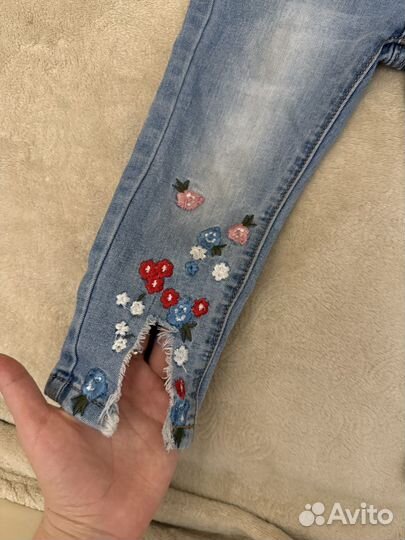 Джинсовый комбинезон для девочки 80 86