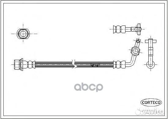 Тормозной шланг передний 305mm 19032946 Corteco