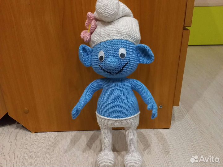Вязаная игрушка Смурфик