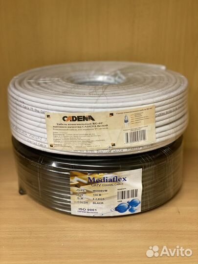 Телевизионный коаксиальный кабель RG-6/рк75