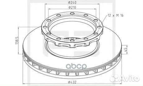 026.667-10A диск торм. 432/210x45/138.5 12n-24