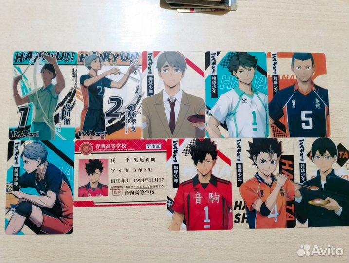 Коллекционные карточки по аниме волейбол/haikyu