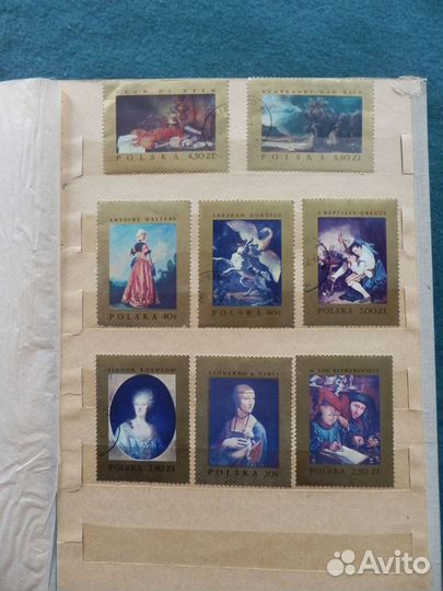 Марки почтовые живопись соц страны 1967- 1972 г