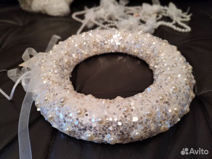 Декор на свадьбу венки гирлянды подложки свадебные