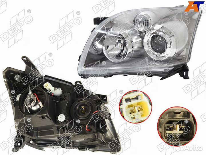 Фара toyota avensis LH под электрокорректор