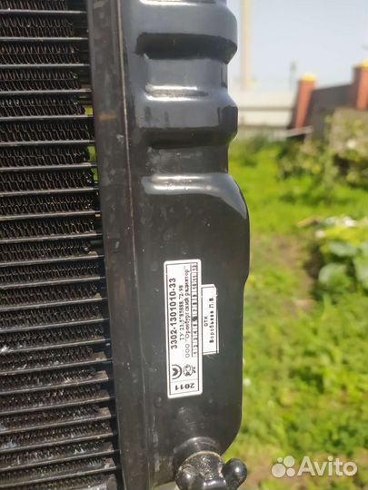 Радиатор охлаждения медный. 3302 3 х рядный.Газель