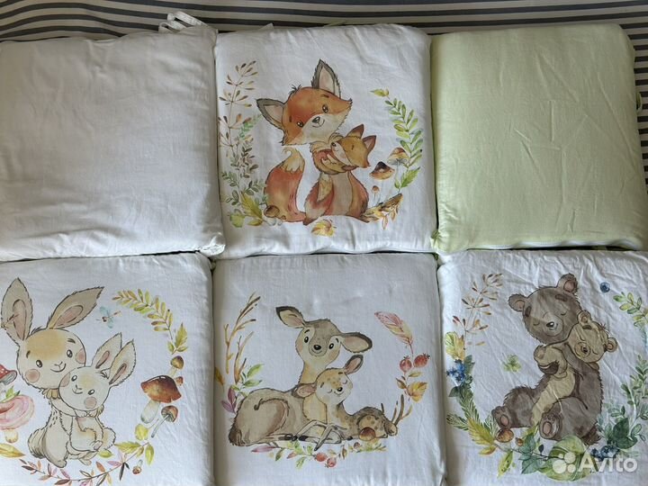 Бортики в детскую кроватку, комплект