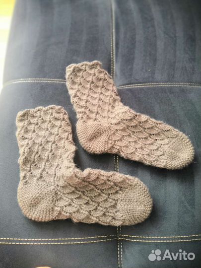 Носки шерстяные вязаные ручной работы