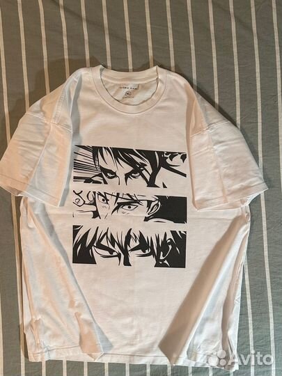 Футболка anime белая/черная женская