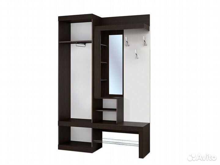 Прихожая венге белый глянец