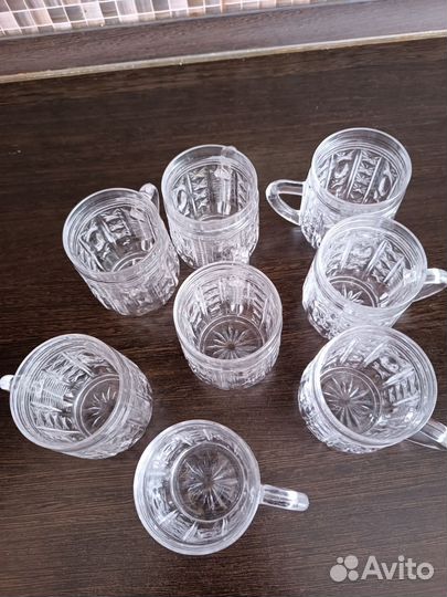 Набор хрустальных бокалов (кружки), времен СССР