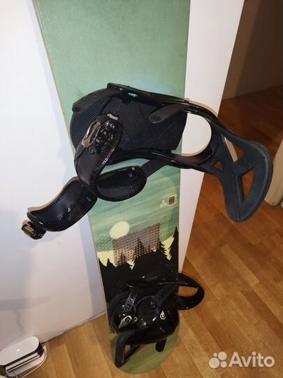 Сноуборд, крепления, чехол Burton