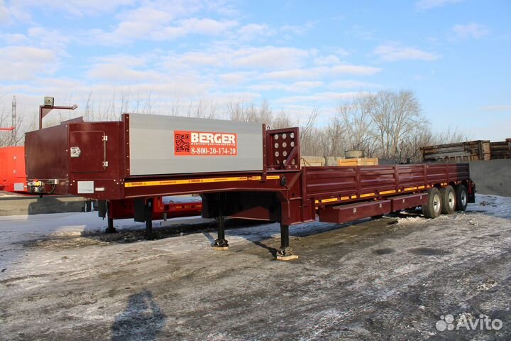 Полуприцеп трал (тяжеловоз) Berger 9853-0000050-05, 2023
