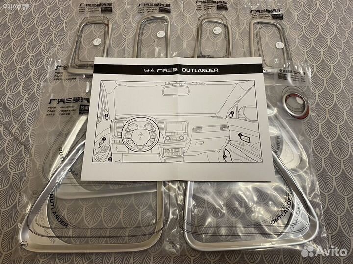 Декоративные накладки салона mitsubishi outlander