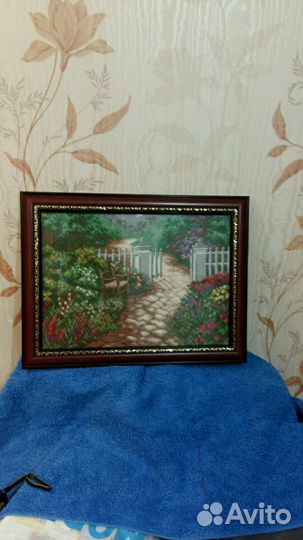 Картина вышивка крестом без подписи