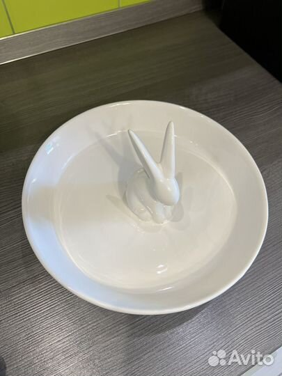 Тарелка декор, Фруктовница, конфетница кролик