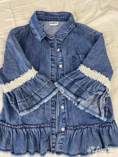 Джинсовая рубашка для девочки Италия
