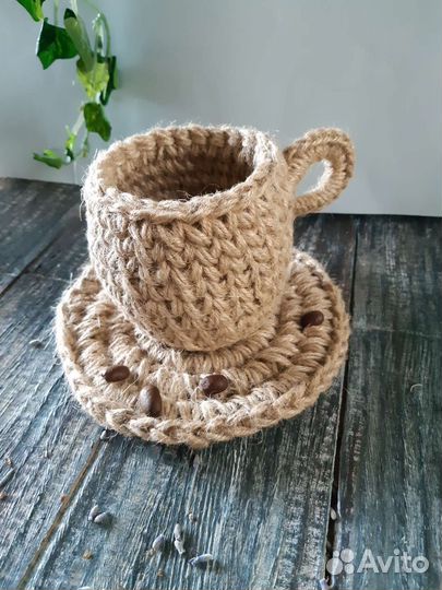 Вязаные корзинки. Ручная работа