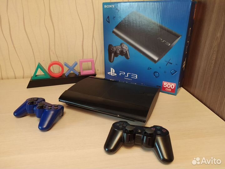 PS3 Super Slim 500Gb+куча игр