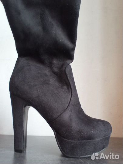 Сапоги чулки замшевые