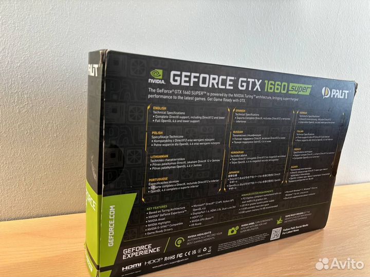Palit geforce gtx 1660 super (при гарантии)