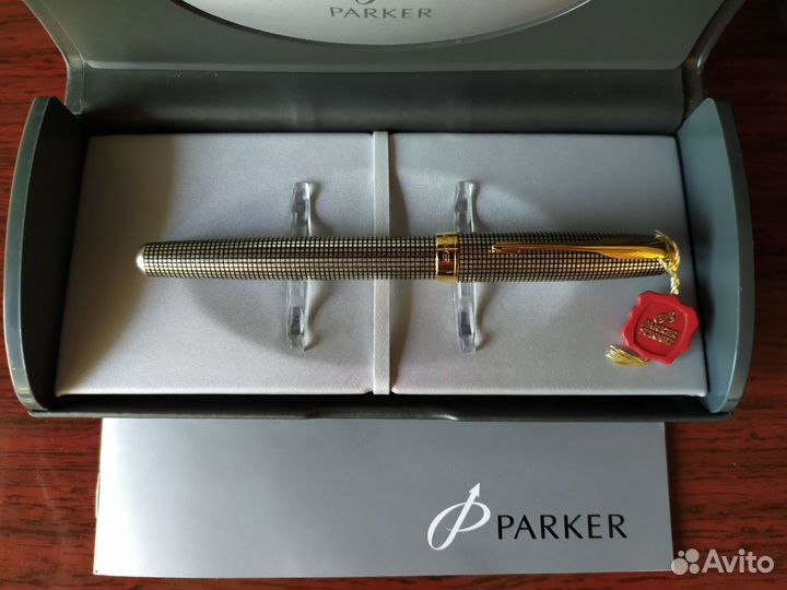 Ручка перьевая Parker (серебряная, новая)
