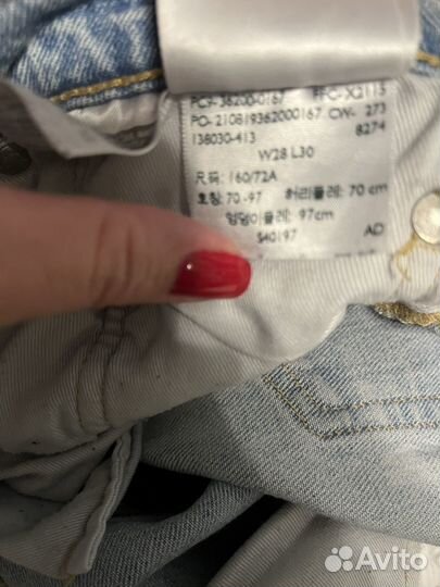 Джинсы levis 501 w28 l30