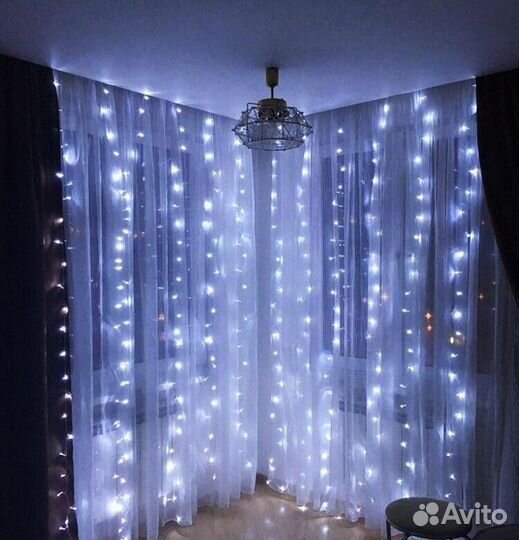 Штора гирлянда