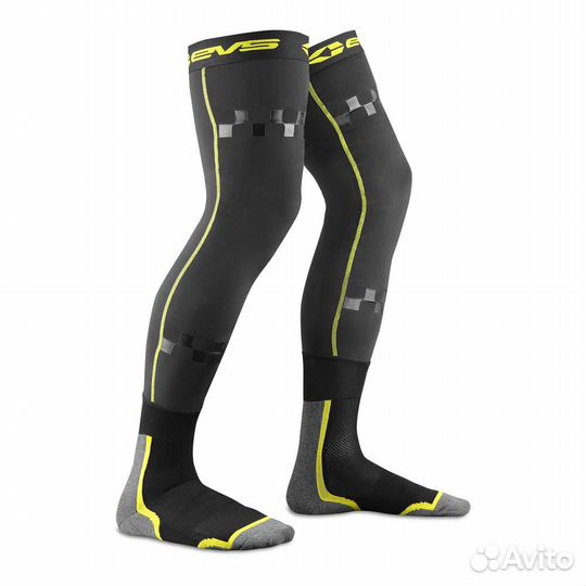 Чулки под защиту EVS Fusion Black/Hi-Viz Yellow (S