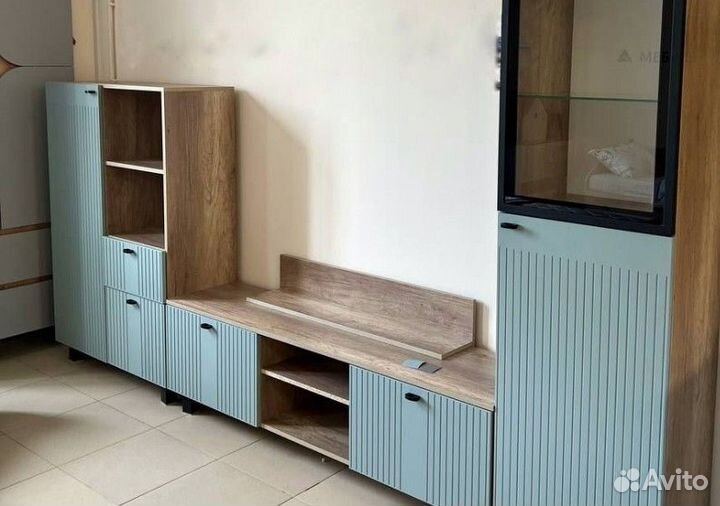 Шкаф пенал в гостинную Олива