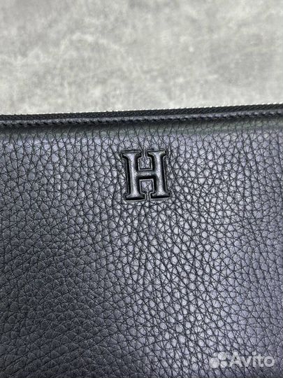 Мужской кошелек портмоне Hermes кожаный