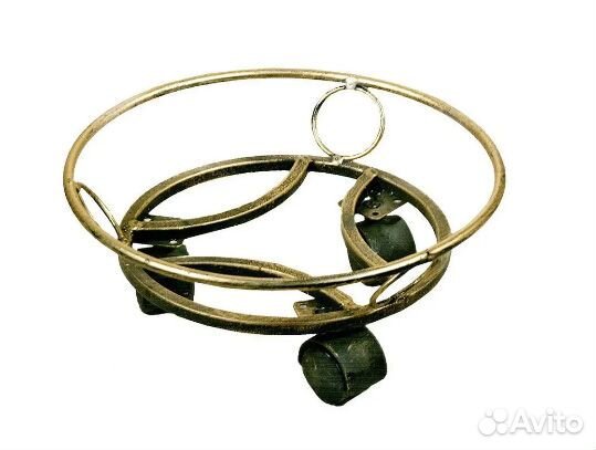 Кованная подставка для цветов на колесиках