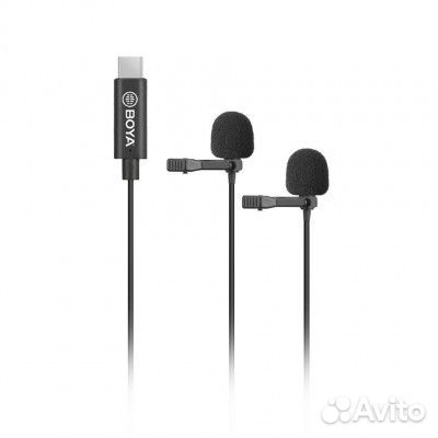 Петличный микрофон двойной boya BY-M3D USB Тype-C