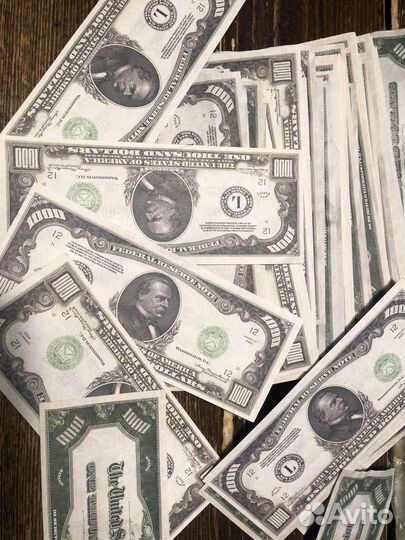 1000 доллары купюры кино реквизит со сьемок