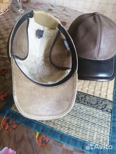 Кепки,натур,1на меху, 2 без