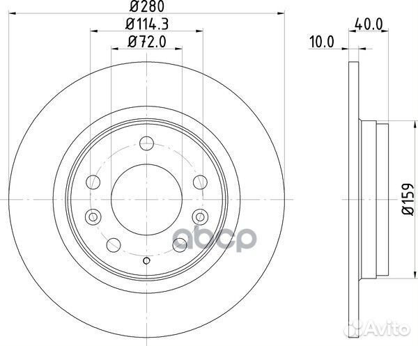 Диск тормозной зад ND5014 nisshinbo
