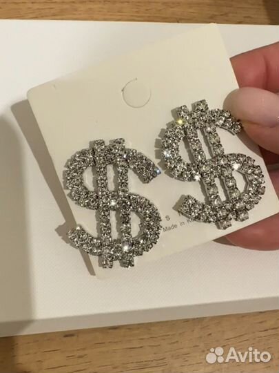 Сережки доллар