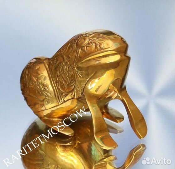 Лягушка статуэтка шкатулка бронза латунь Англия