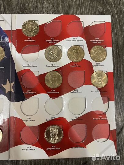Коллекция монет президенты США