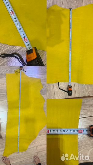 Натуральная кожа. Отрез цветной натуральной кожи