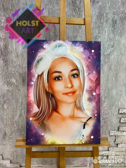 Портрет по фото на холсте Подарок