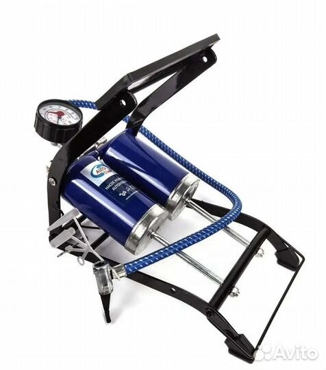 Насос ножной воздушный с манометром двойной