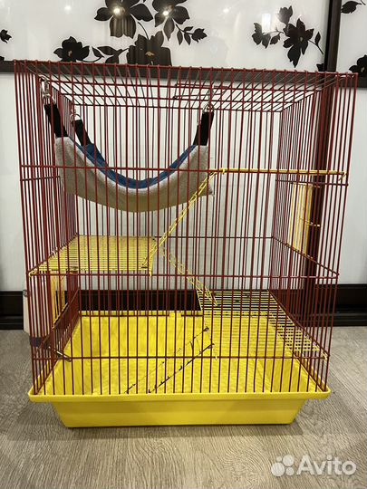 Клетка для грызунов с гамаком и поилкой