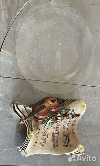 Ваза для фруктов,стекло,декоративная