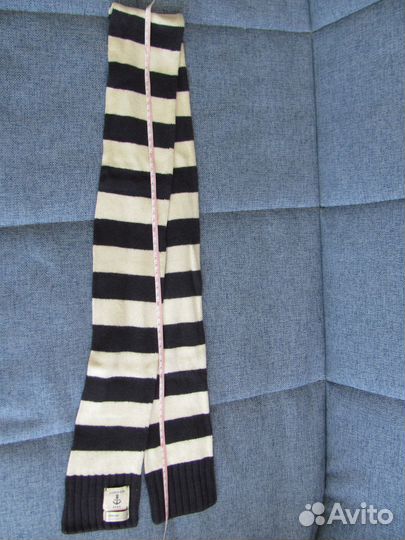 Шарф вязаный, снуд флисовый